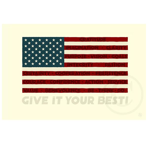 GIVE IT YOUR BEST! USA FLAG