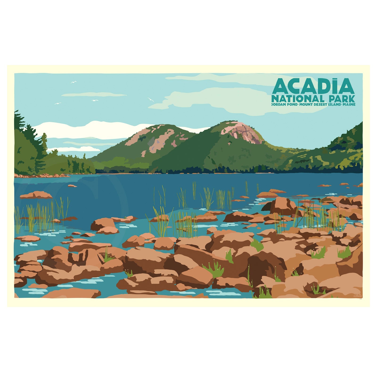 Jordan Pond Travel Poster - ME