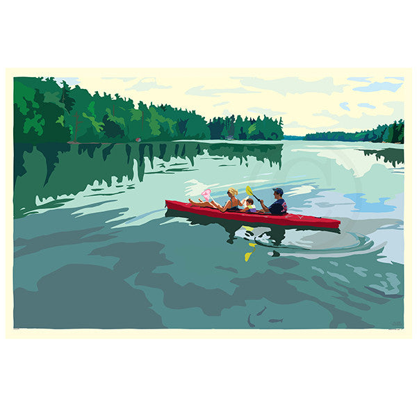 Kayaking On A Lake
