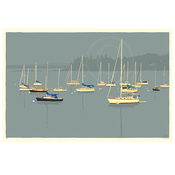 Sailboats in Rockland Harbor