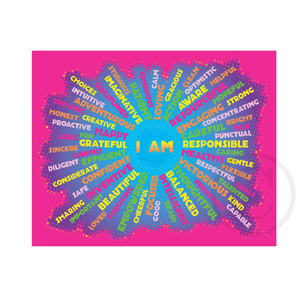 I AM Youth Mindfulness - Neon Pink By Alan Claude