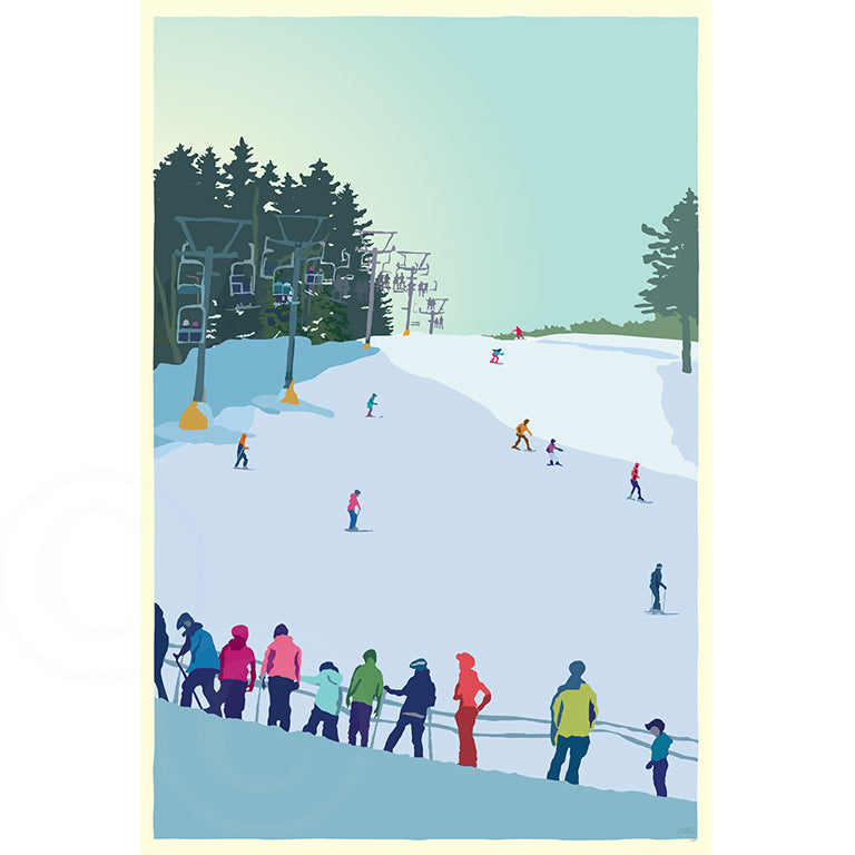 NEW - Skiing Snow Bowl - ME