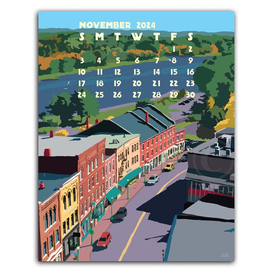 2024 POSTER Art Calendar 11x14 Poster Style Of Maine And New England ...