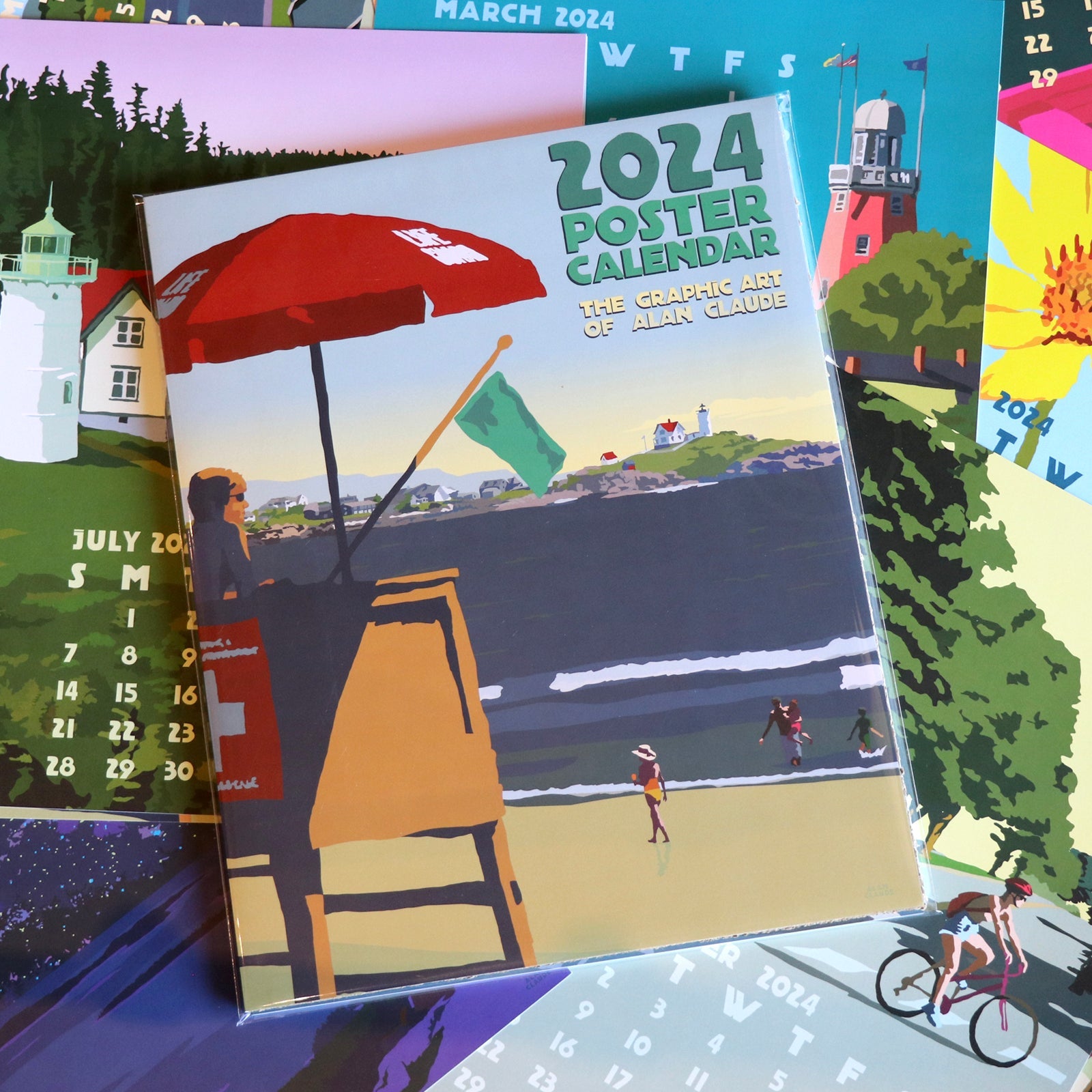 2 for $53 2024 POSTER & DESK Art Calendars Retro Vintage Art Style
