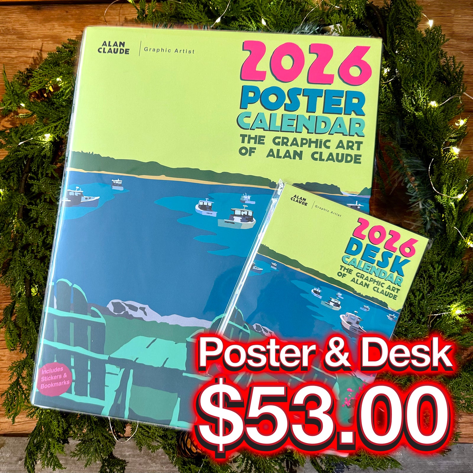 2026 Poster & Desk Art Calendar Bundle $53.00