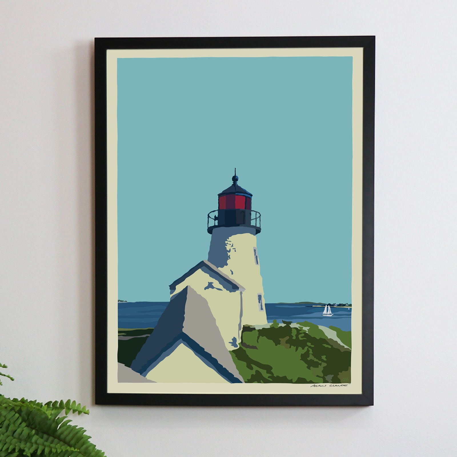 Clear View Art Print 18" x 24" Framed Wall Poster By Alan Claude - Maine