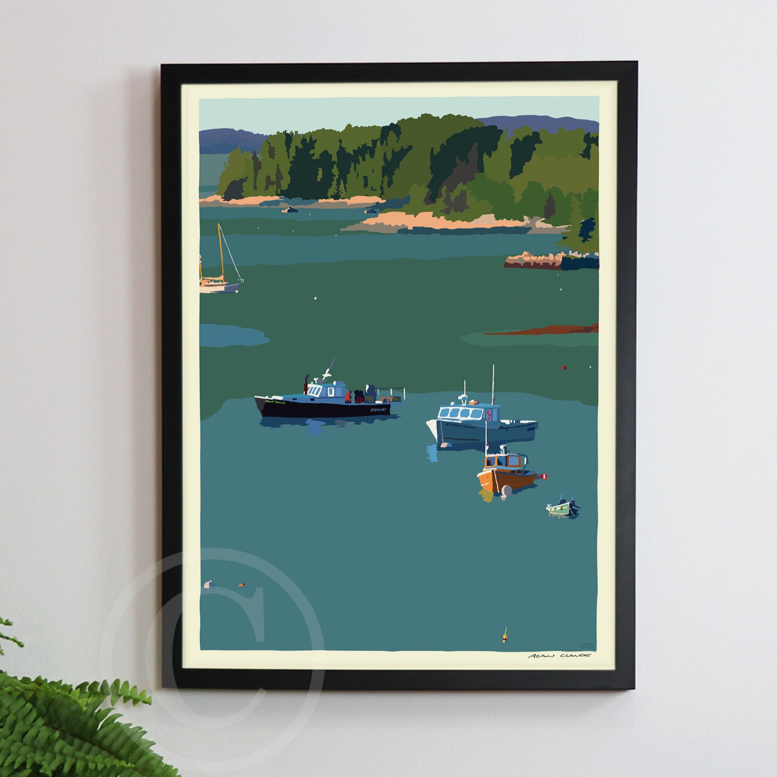 Wildest Dreams Art Print 18" x 24" Framed Wall Poster By Alan Claude - Maine by Alan Claude