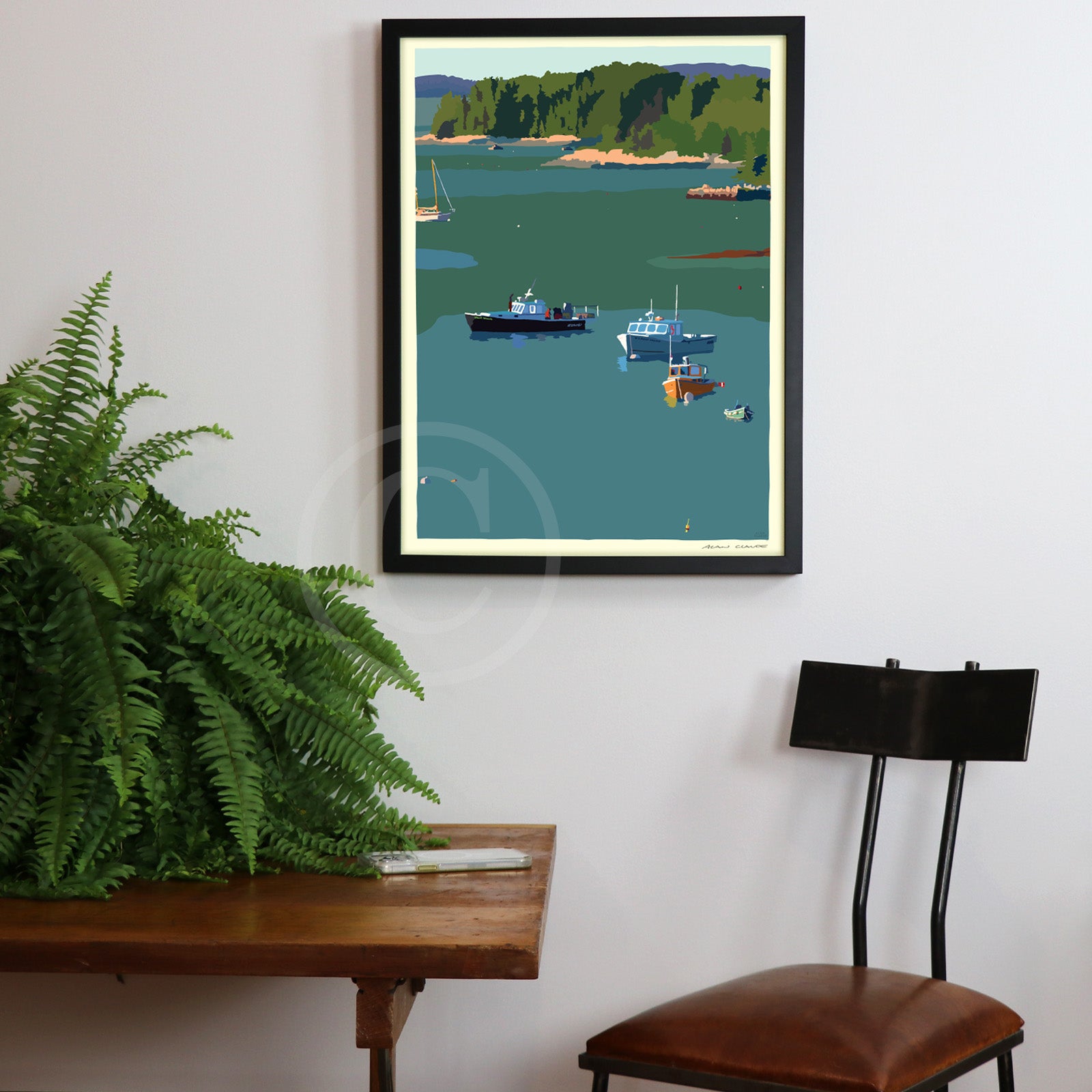 Wildest Dreams Art Print 18" x 24" Framed Wall Poster By Alan Claude - Maine by Alan Claude