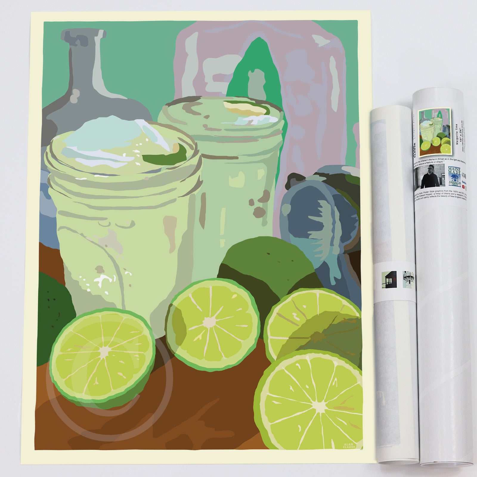 Margarita Time! Art Print 18" x 24" Wall Poster By Alan Claude - Maine