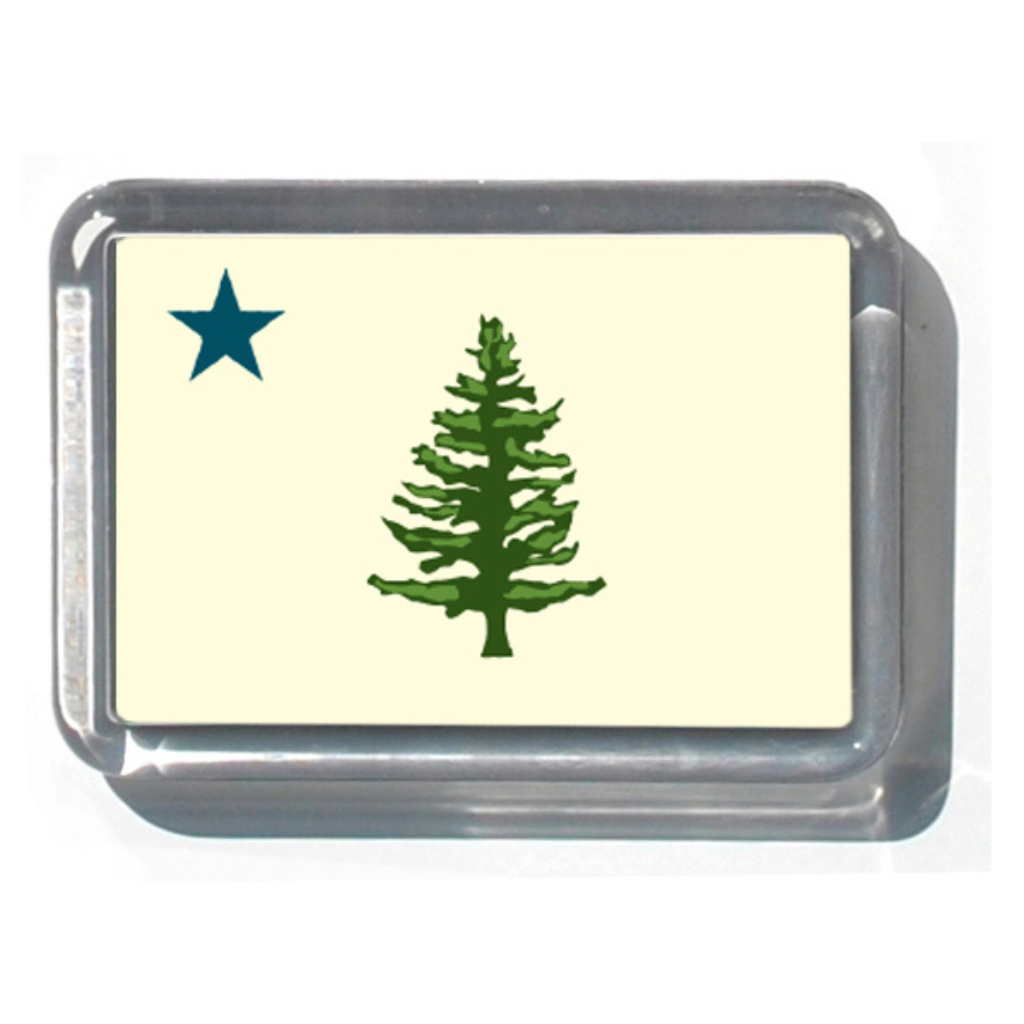 1901 ME Flag 2" x 2 3/4" Acrylic Magnet - Maine