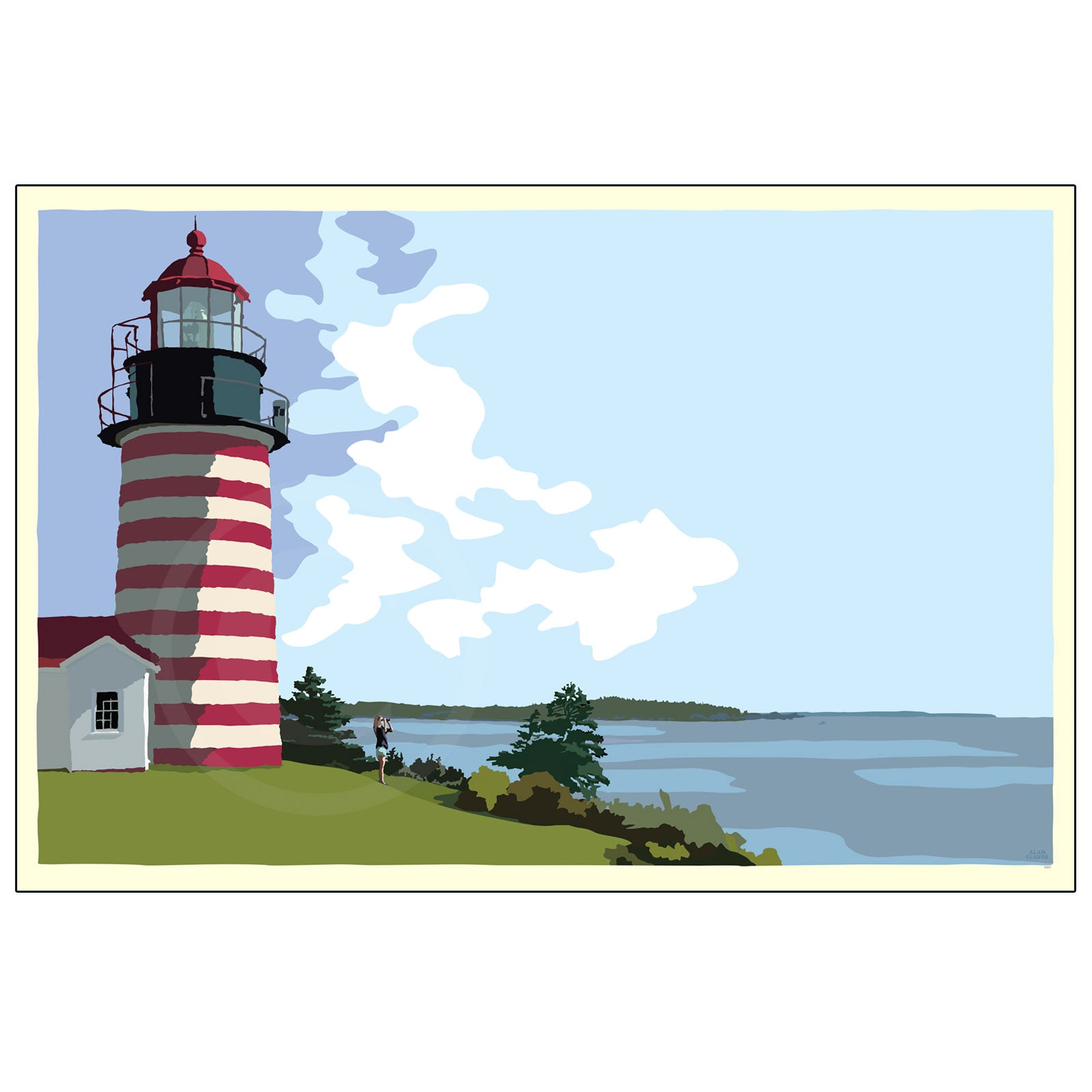 Clearing Skies 36" x 53" Framed Wall Poster - Maine