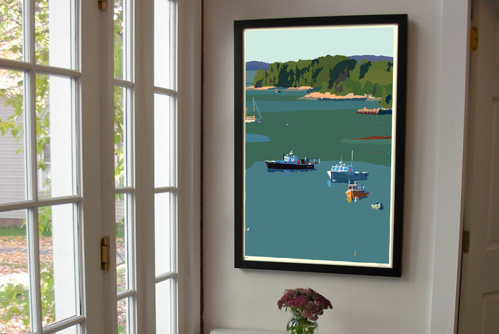 Wildest Dreams Art Print 24" x 36" Framed Wall Poster By Alan Claude - Maine
