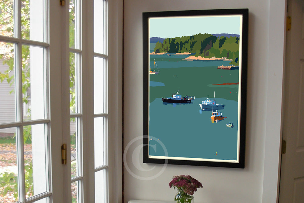 Wildest Dreams Art Print 24" x 36" Framed Wall Poster By Alan Claude - Maine