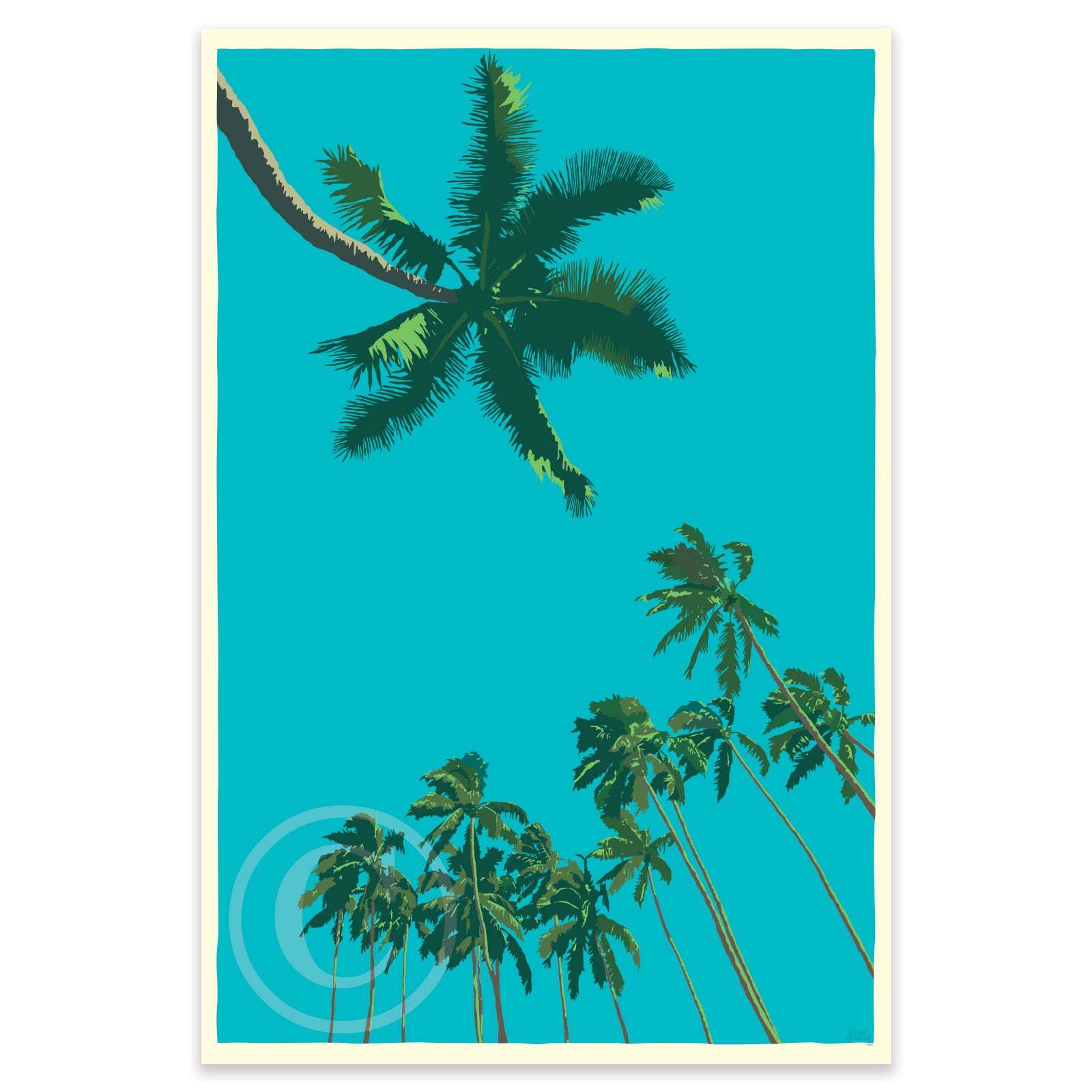 Coconut Sky Art Print 24" x 36" Travel Poster By Alan Claude