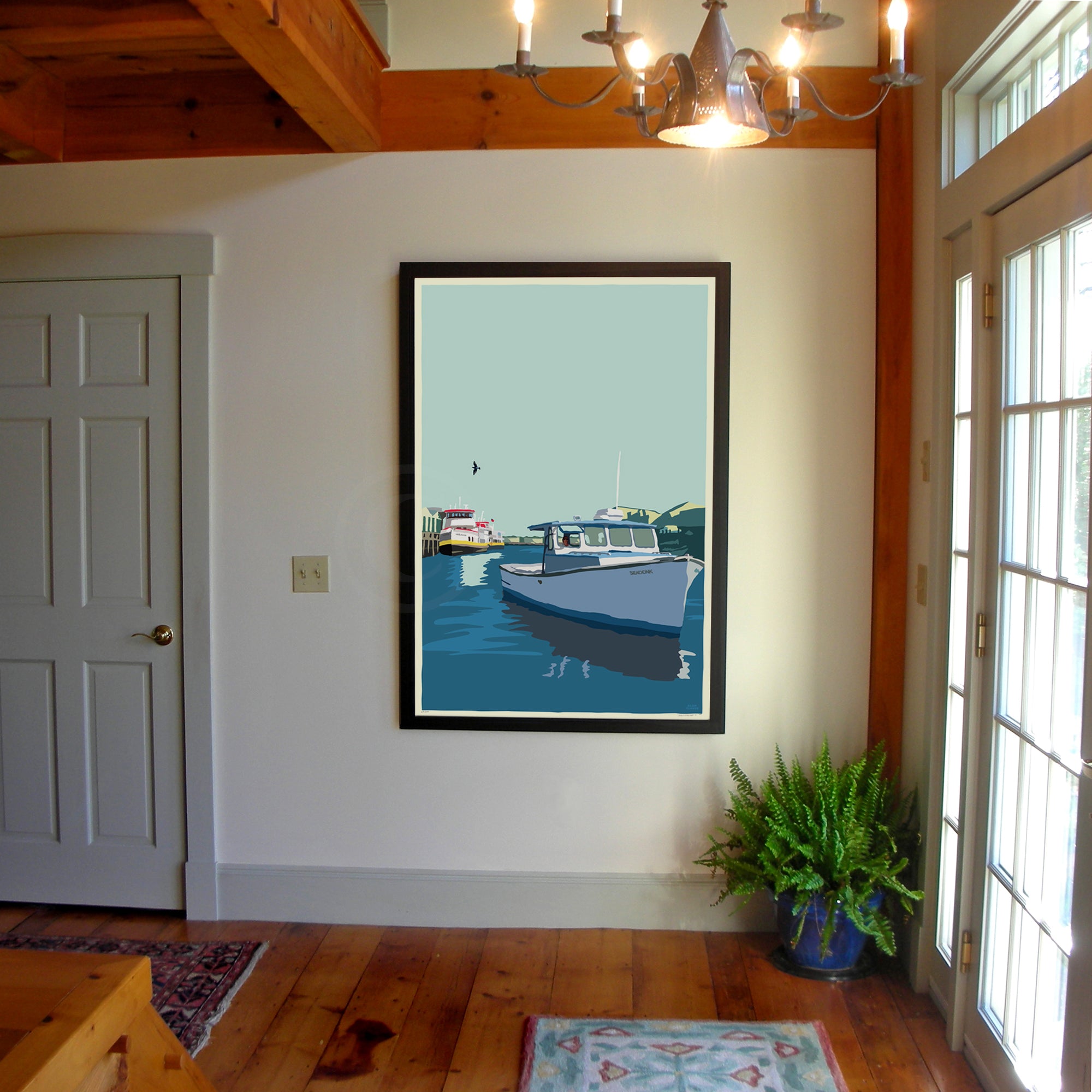 Coming Home Art Print 36" x 53" Grand View Framed Wall Poster - Maine