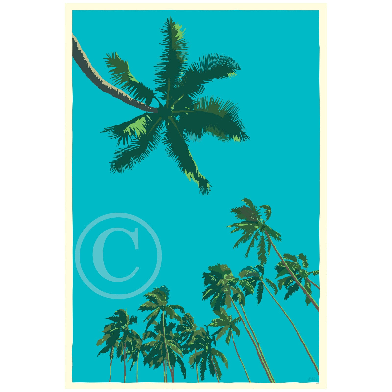 Coconut Sky Art Print 36" x 53" Wall Poster By Alan Claude - Maine