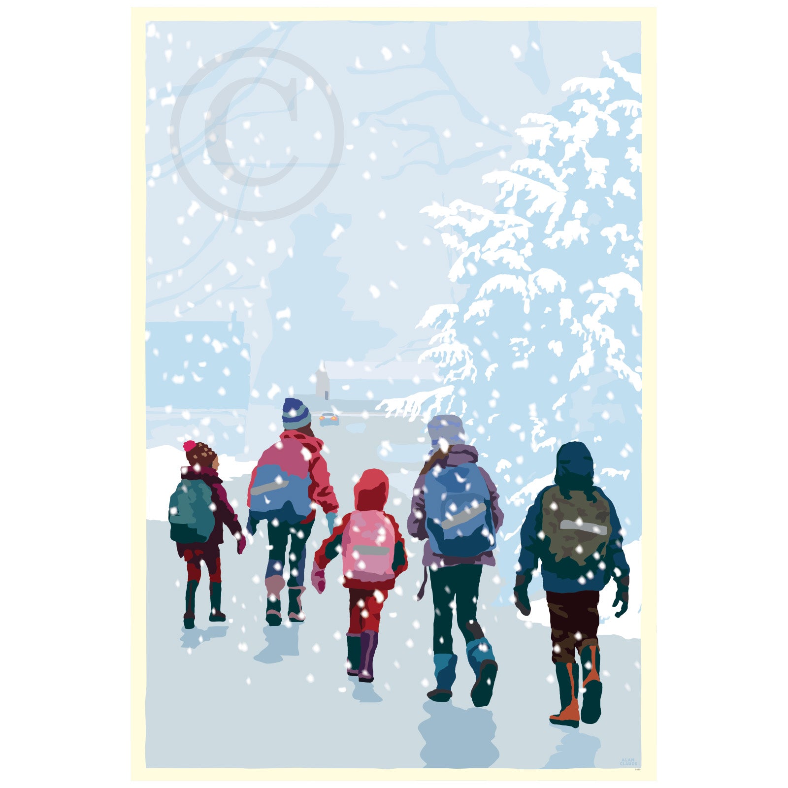 Just A Flurry Art Print 36" x 53" Wall Poster By Alan Claude - Maine