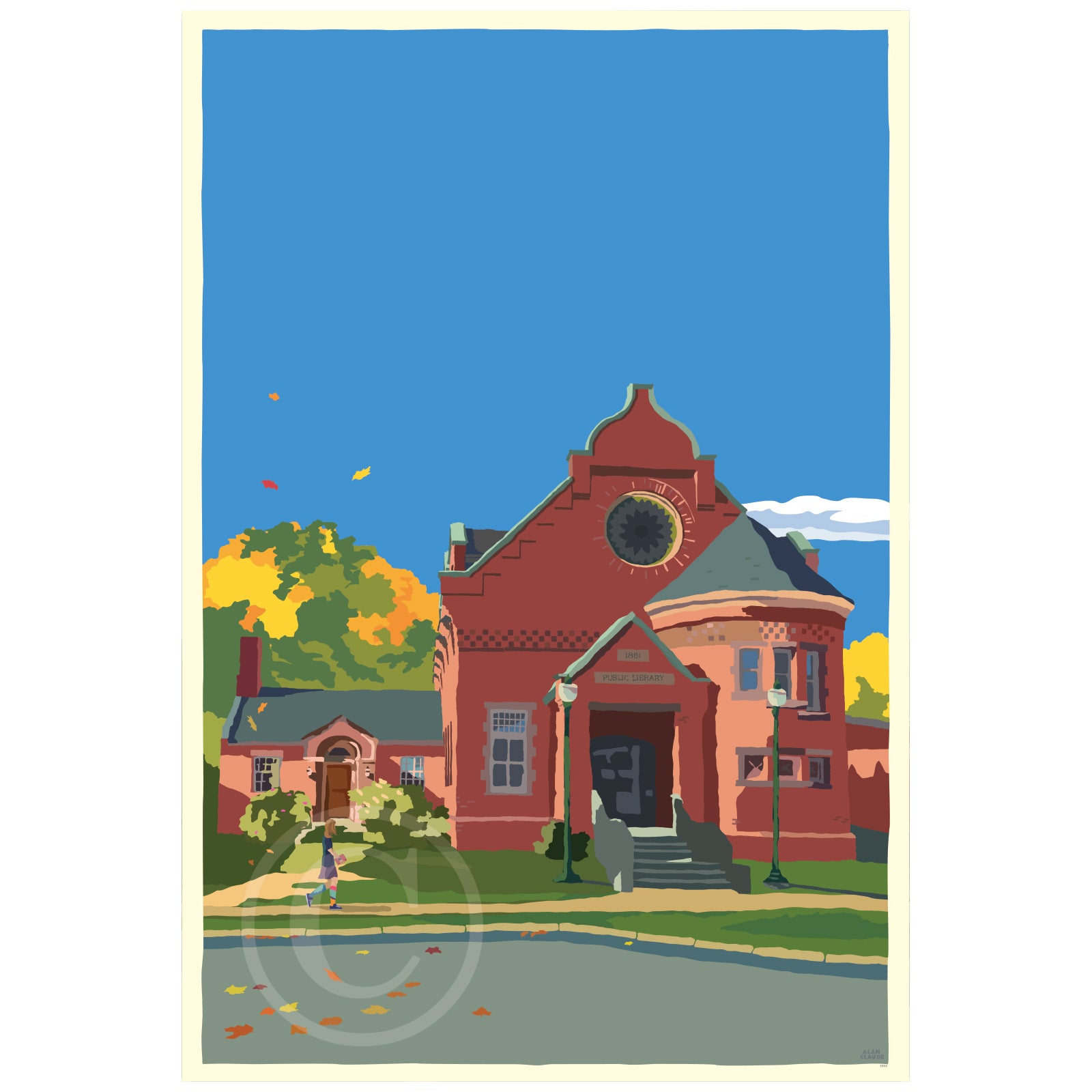 Lets Go To The Library Art Print 36" x 53" Wall Poster By Alan Claude - Maine