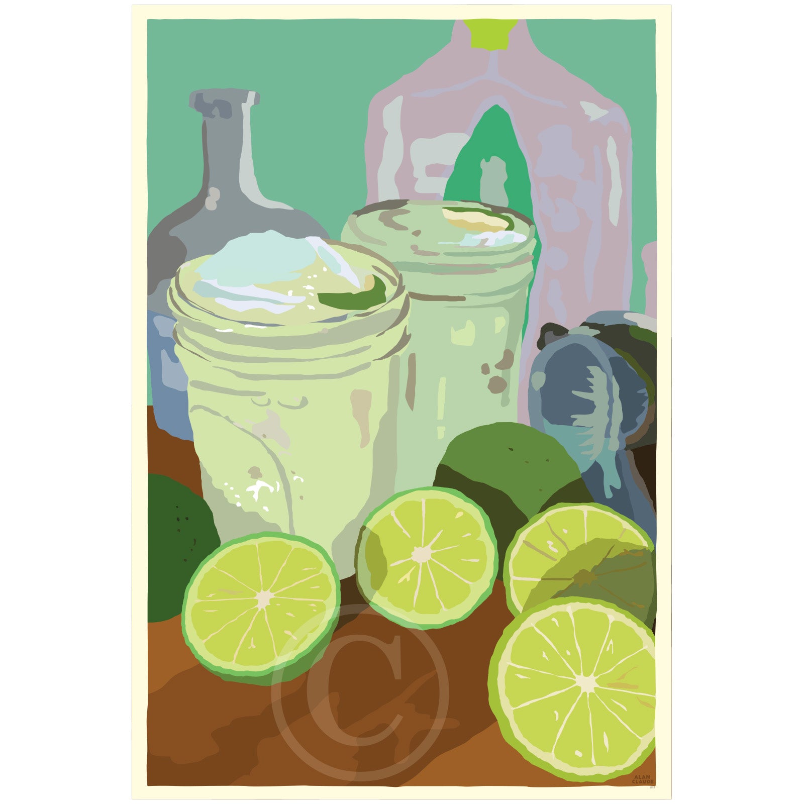 Margarita Time! Art Print 36" x 53" Wall Poster By Alan Claude - Maine