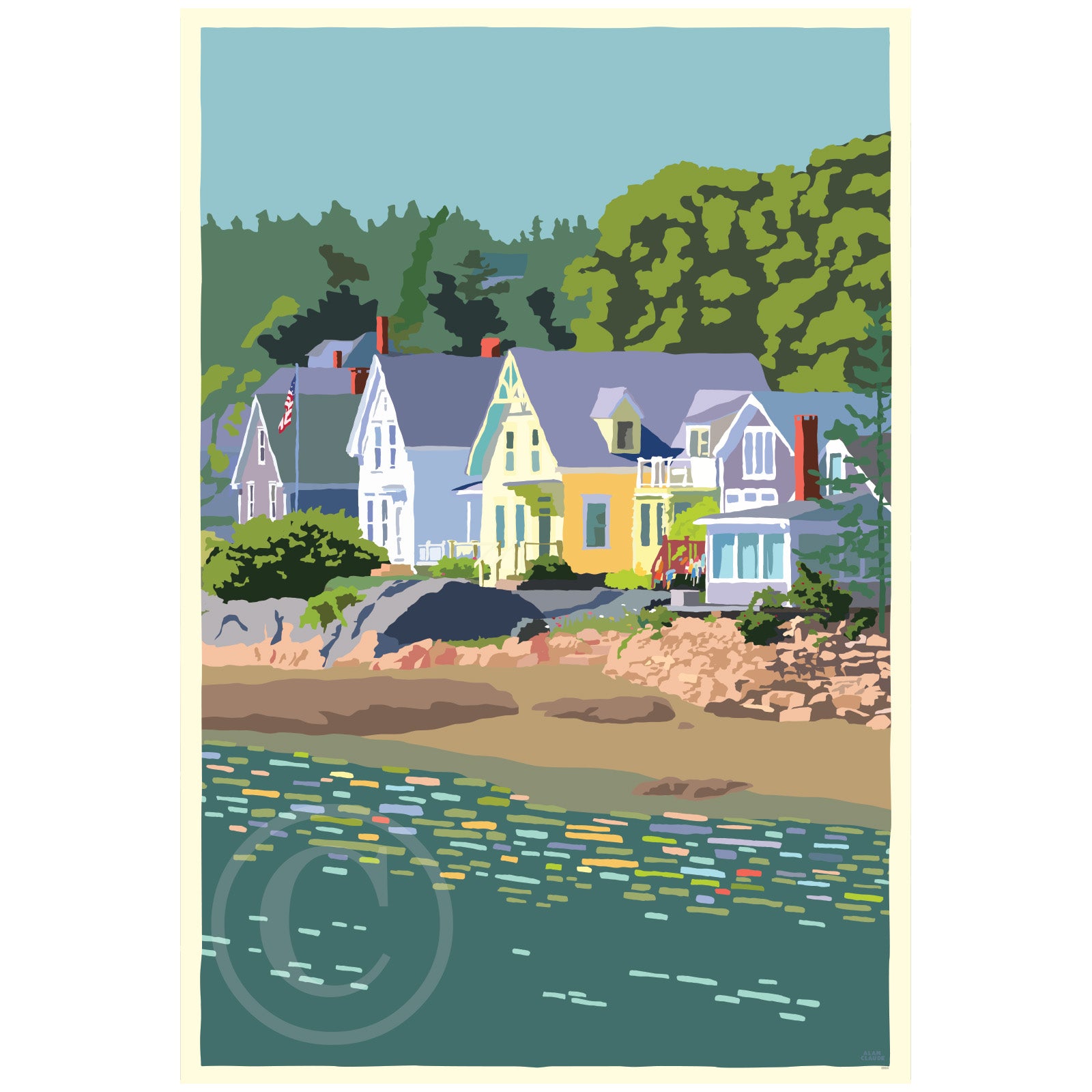 Summer Light Art Print 36" x 53" Wall Poster By Alan Claude - Maine
