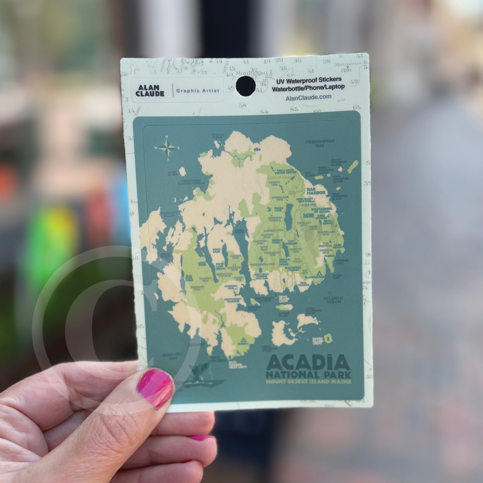 Acadia Map Sticker