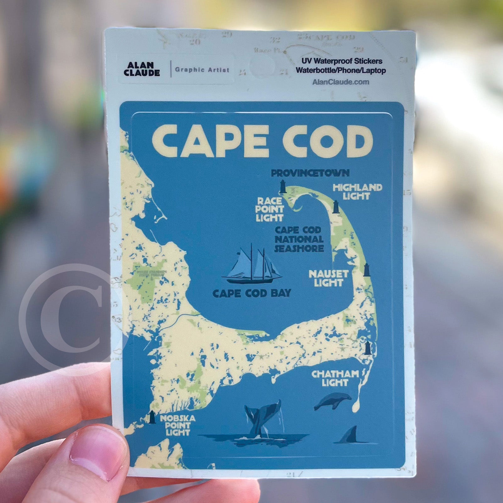 Cape Cod Map Sticker