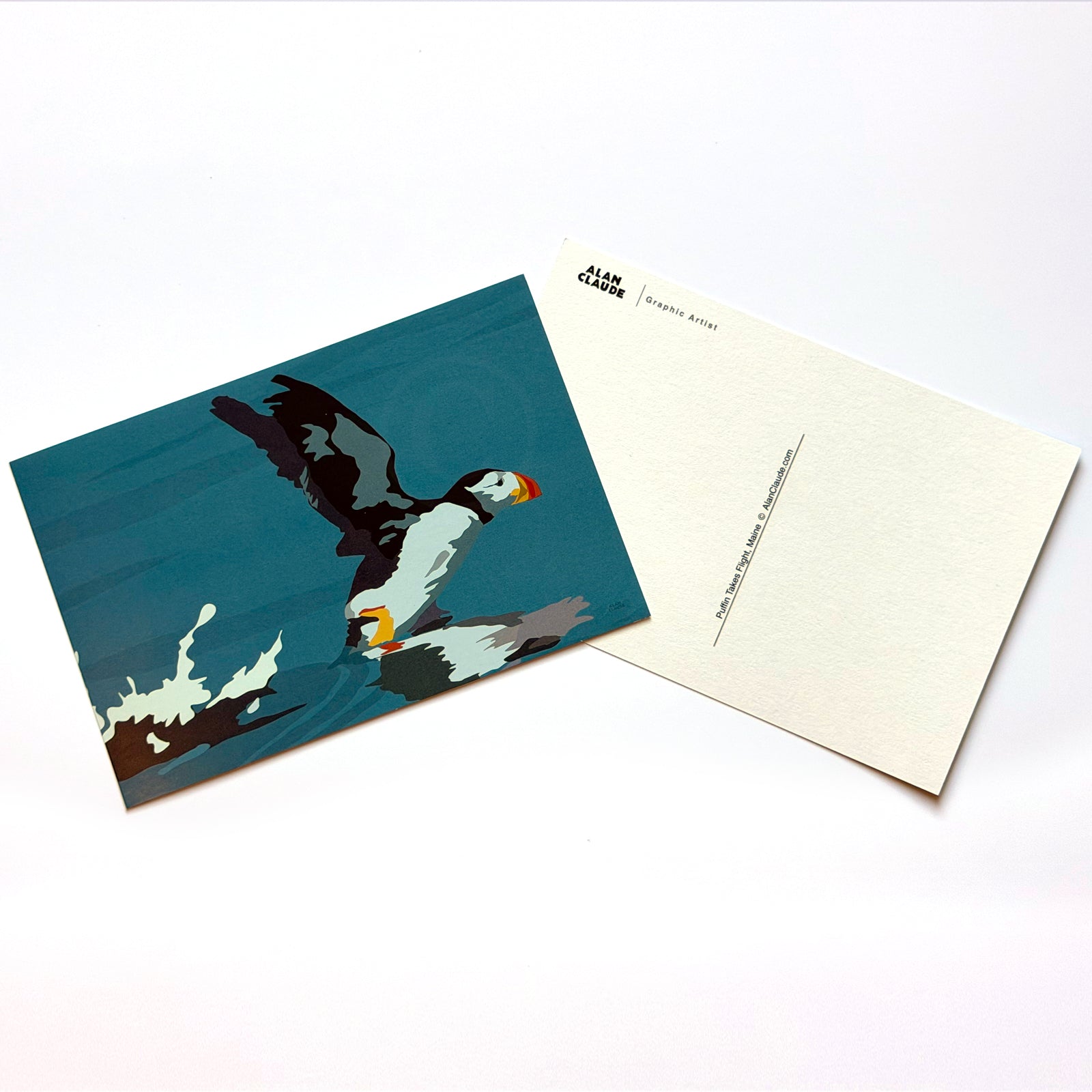 Puffin Takes Flight Postcard 4" x 6"