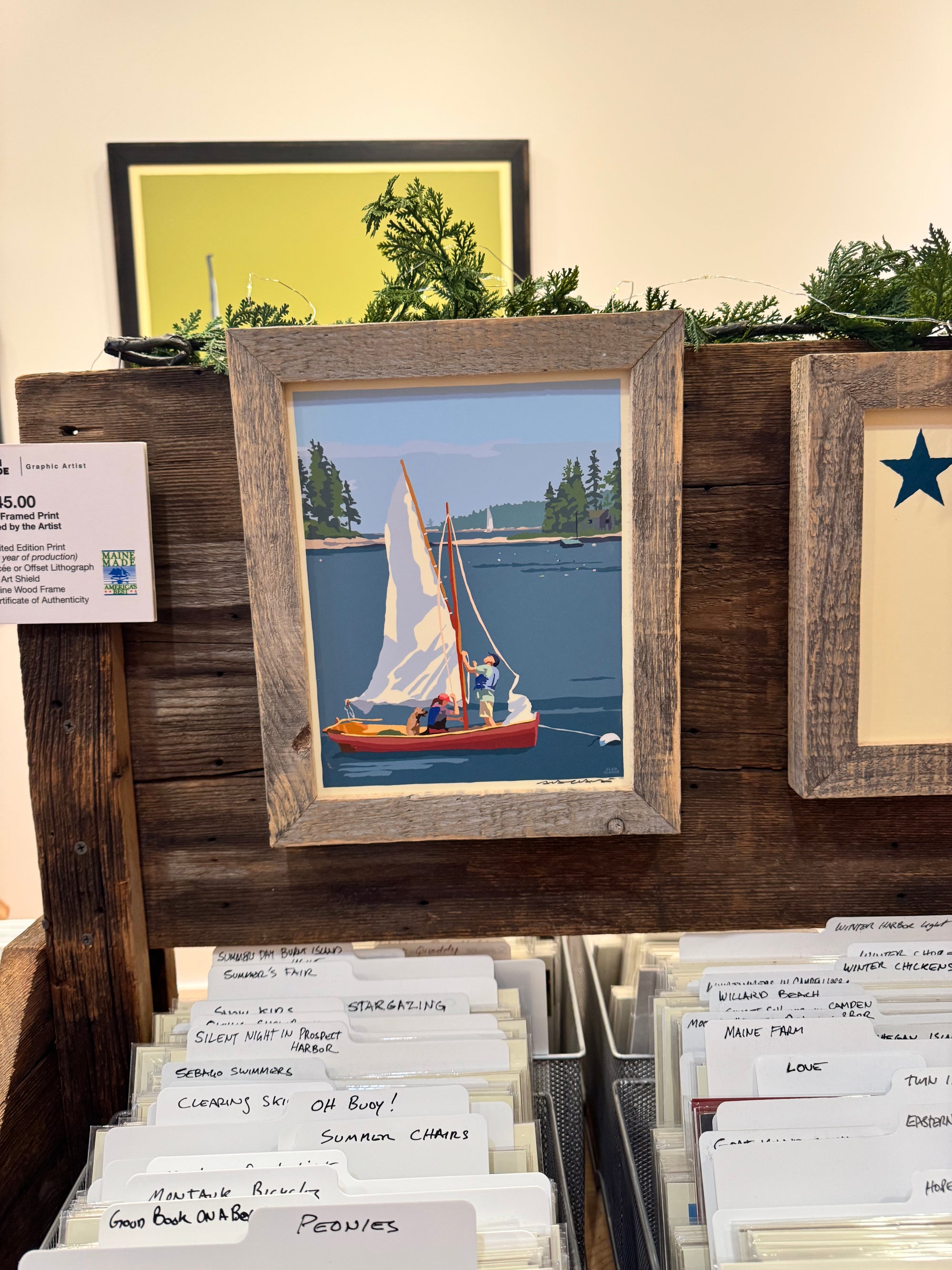 MAINE WOOD FRAME 8" x 10" Framed Hoist The Sail