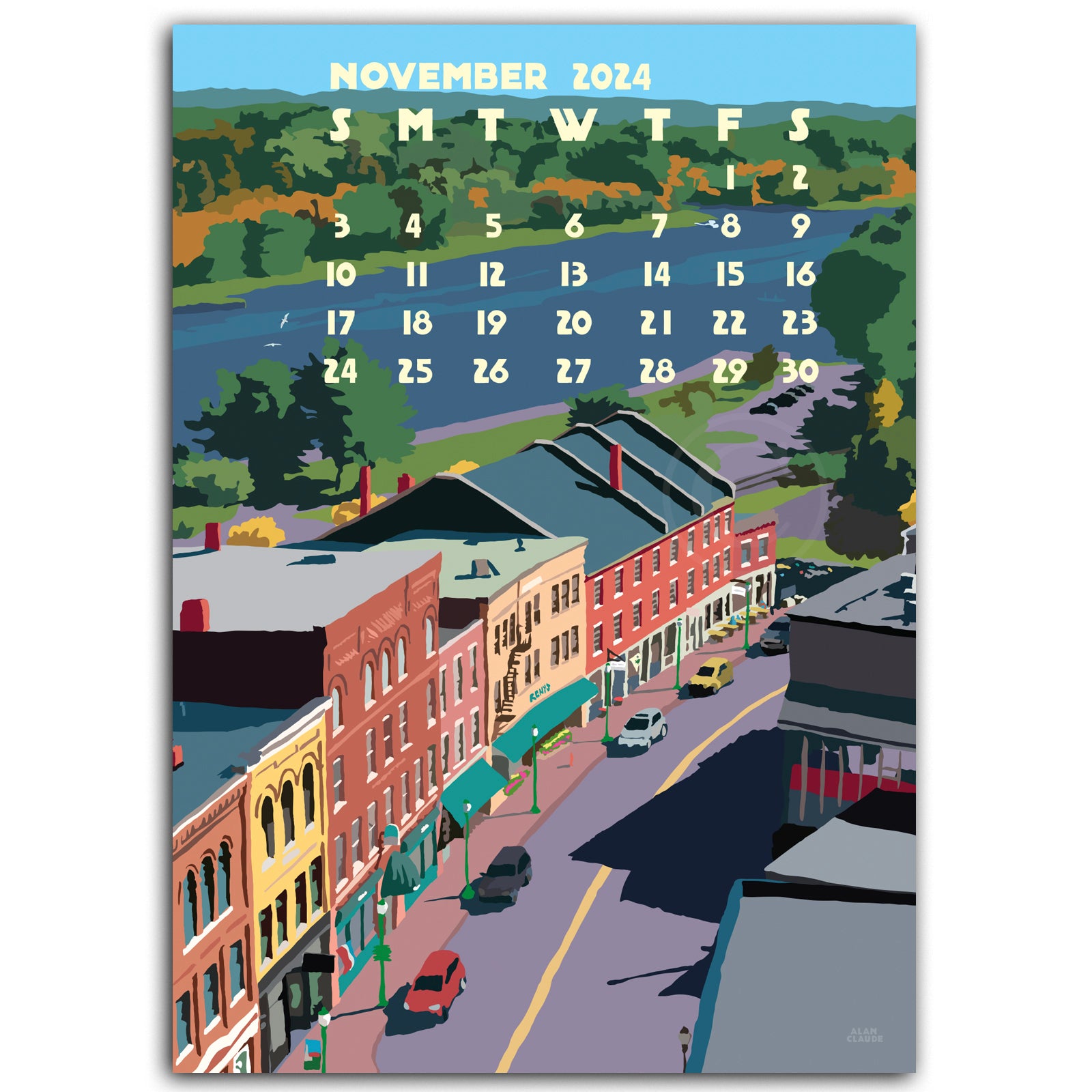 5 for $92 2024 DESK Art Calendars 5x7 Maine