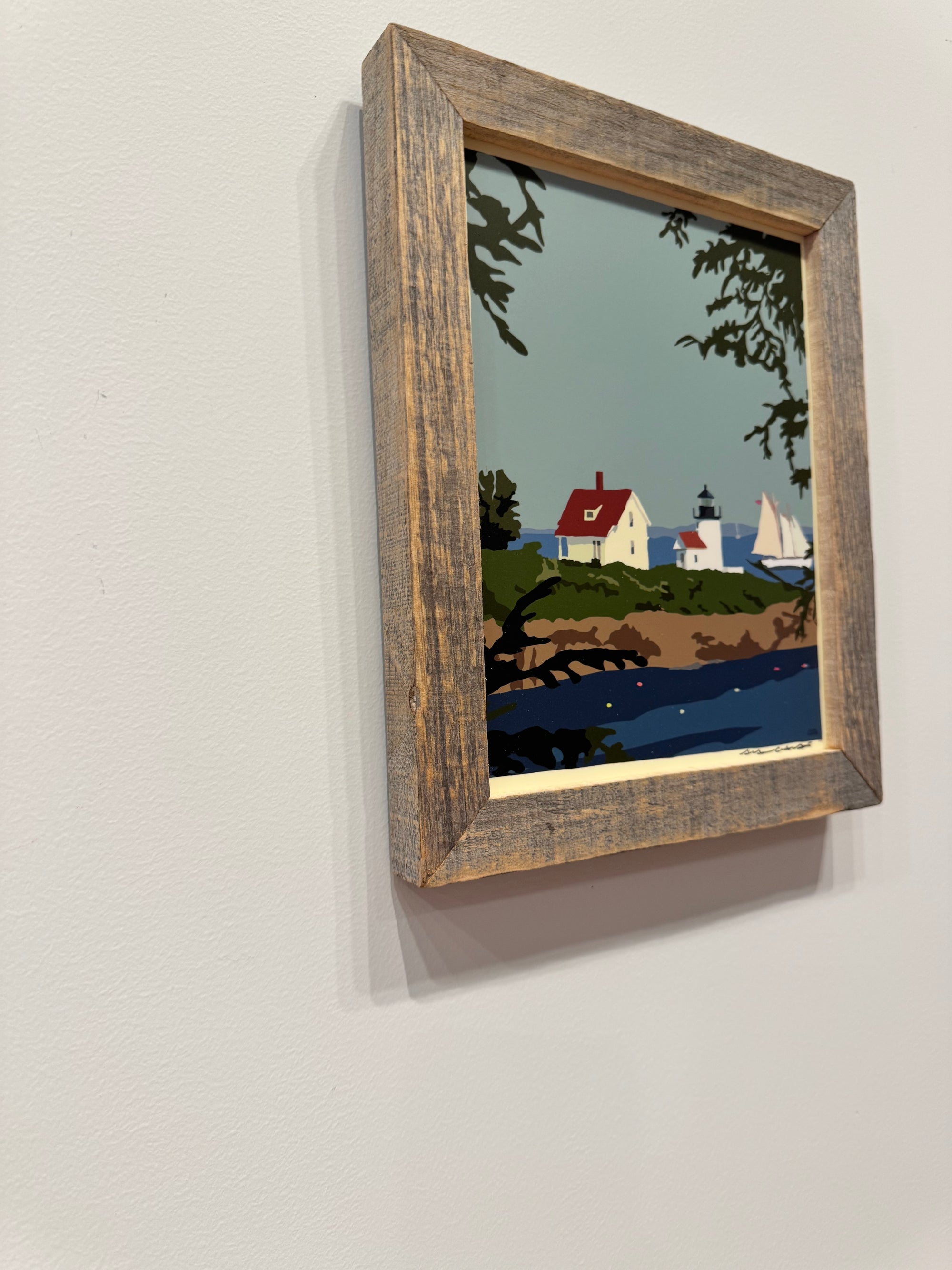 MAINE WOOD FRAME 8" x 10" Framed Camden Lighthouse