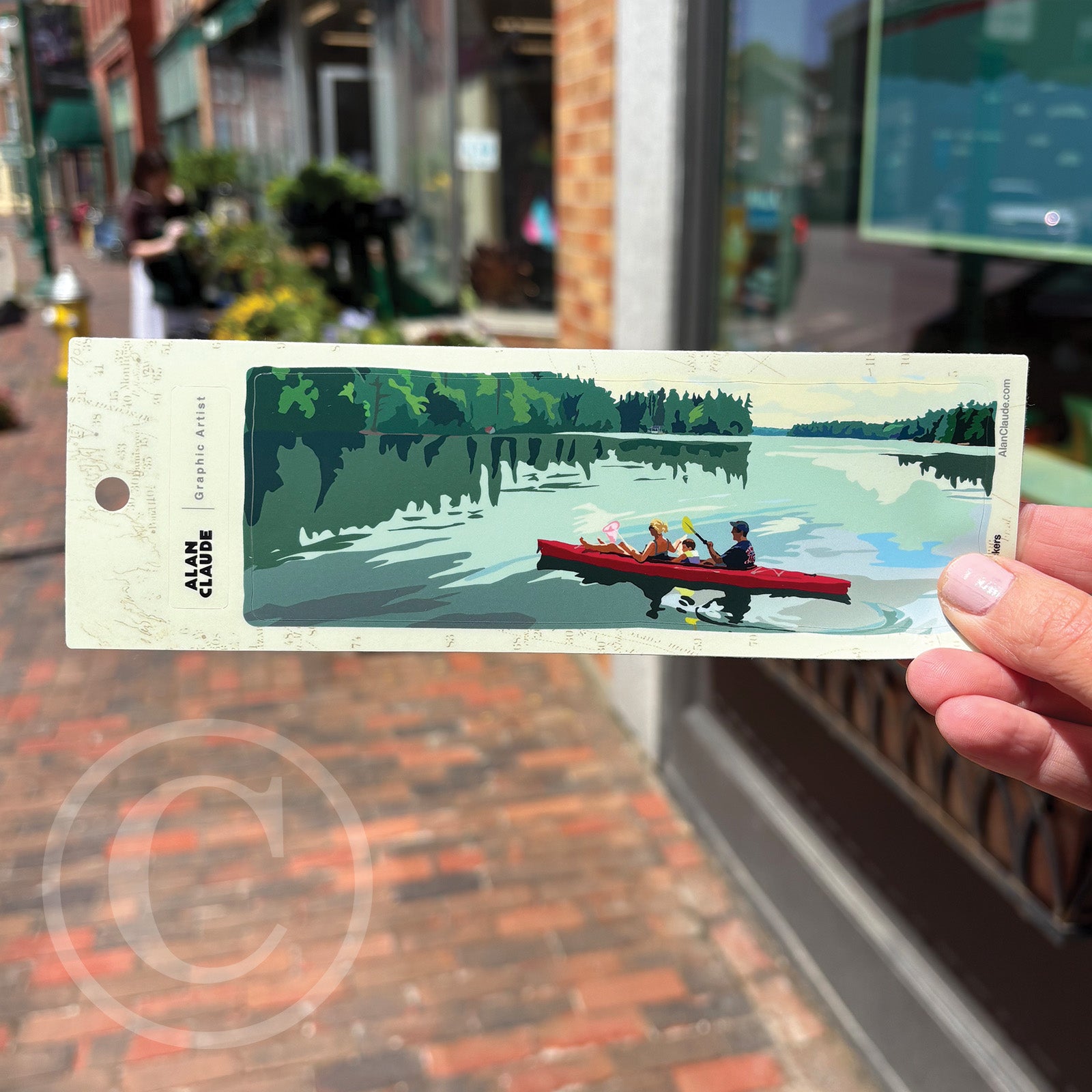 Kayaking on a Lake Sticker