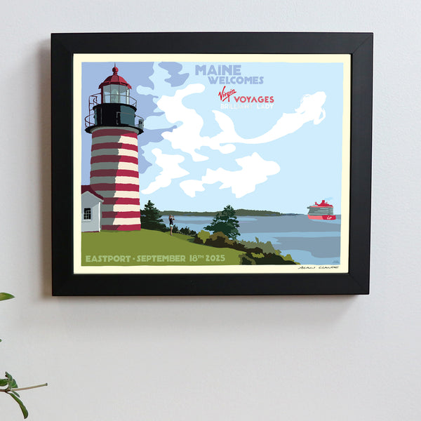 Clearing Skies - Brilliant Lady - Virgin Voyages to Maine Art