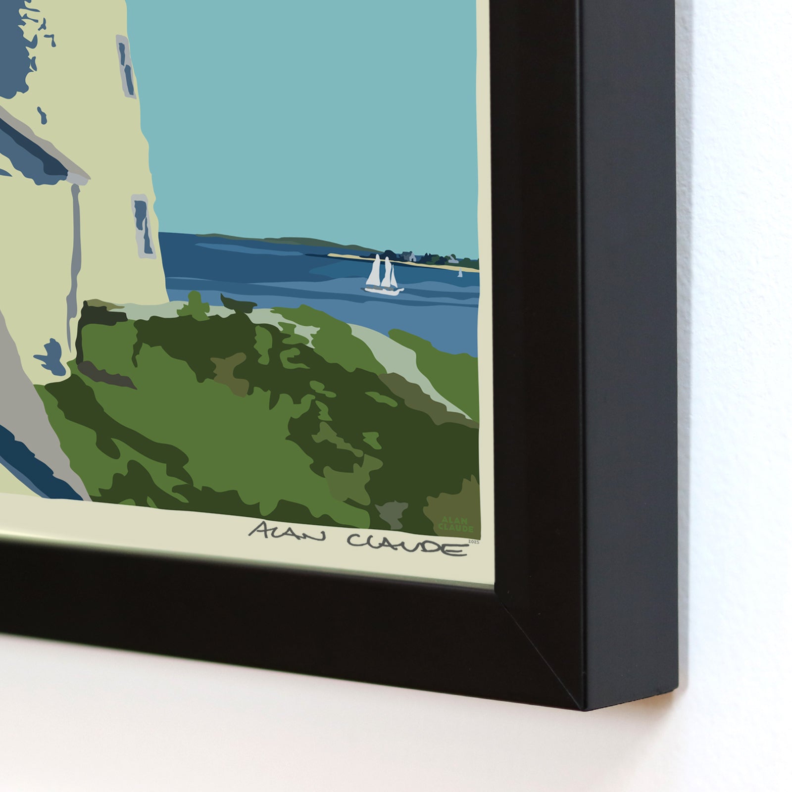 Clear View Art Print 18" x 24" Framed Wall Poster By Alan Claude - Maine