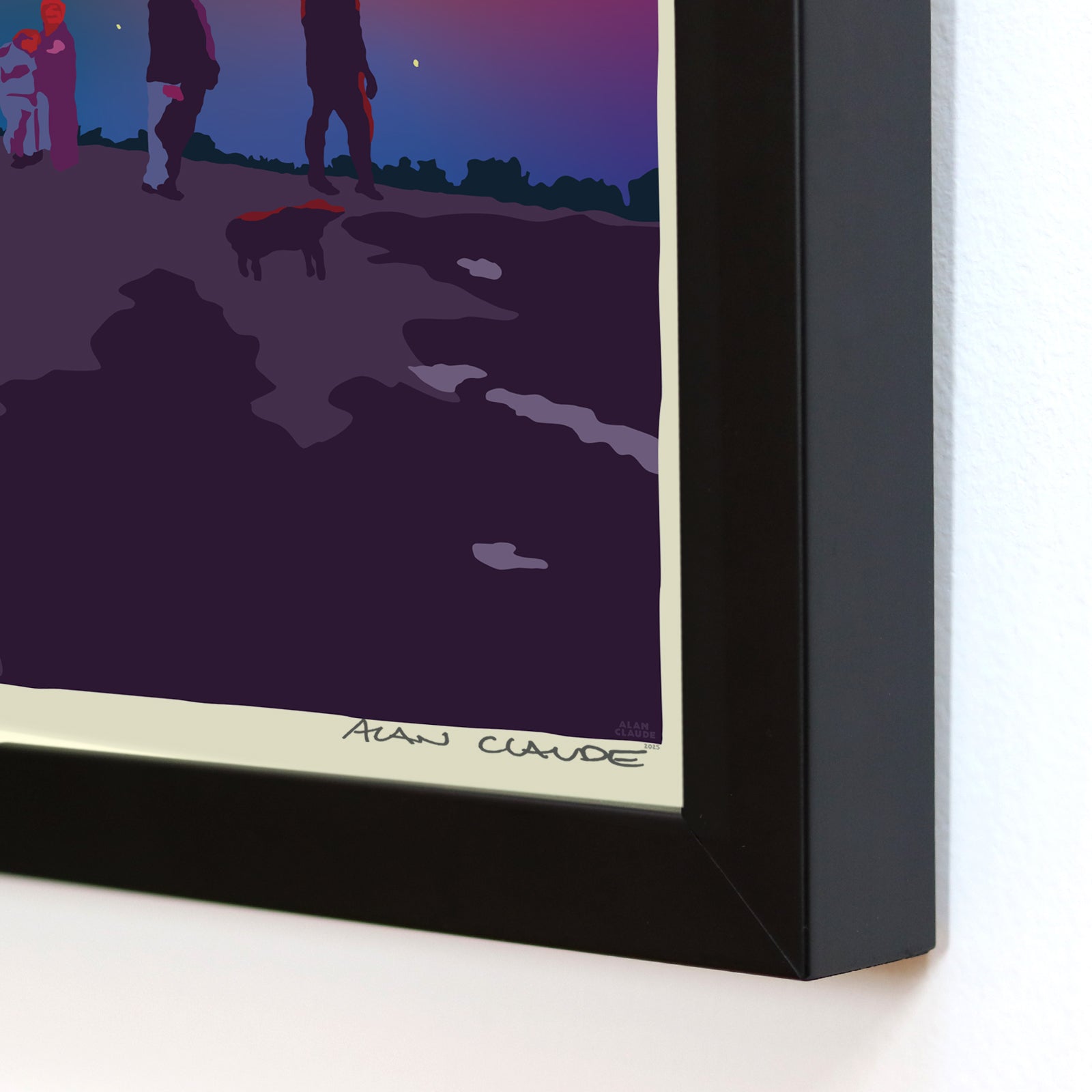 Northern Lights Art Print 8" x 10" Framed Wall Poster - Maine