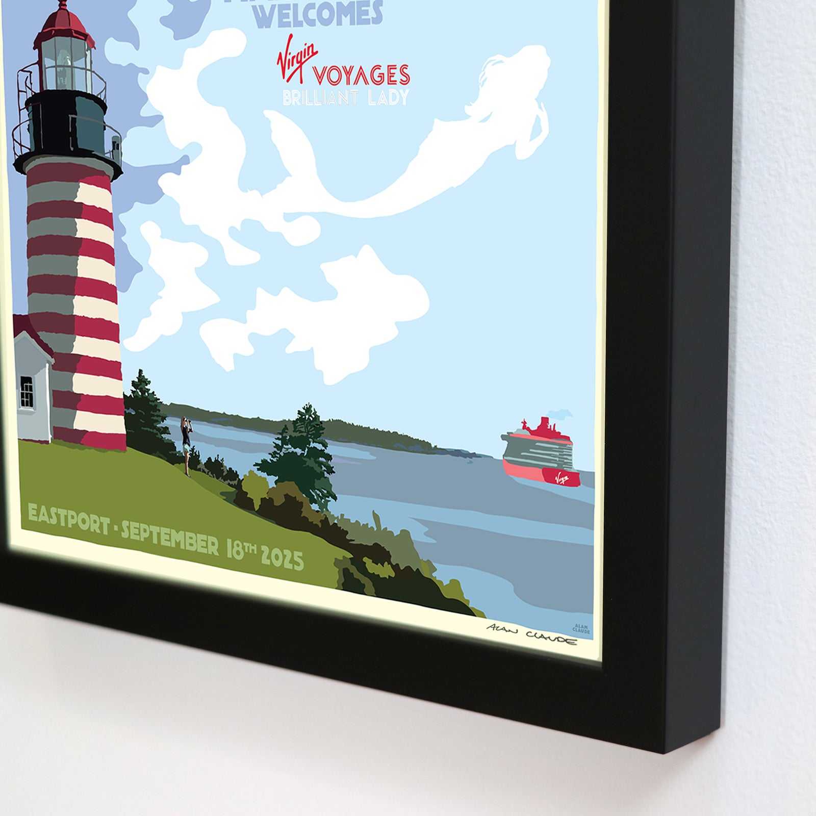 Clearing Skies - Brilliant Lady - Virgin Voyages to Maine Art Print 8" x 10"