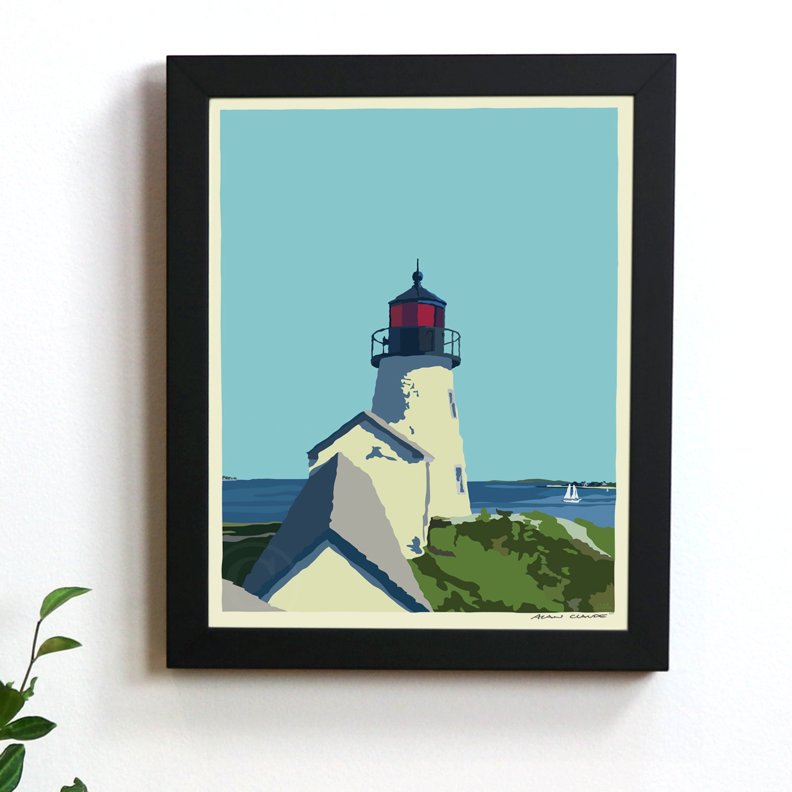 Clear View Art Print 8" x 10" Framed Wall Poster By Alan Claude - Maine