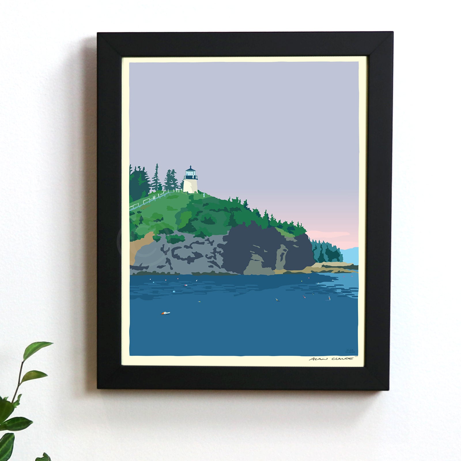 After The Storm Art Print 8" x 10" Framed Wall Poster By Alan Claude - Maine