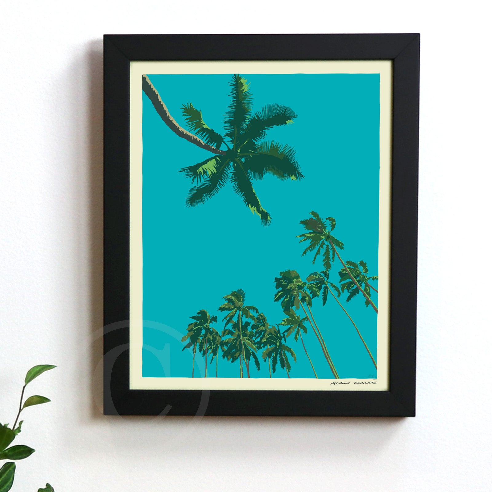Coconut Sky 8" x 10" Framed Wall Poster By Alan Claude
