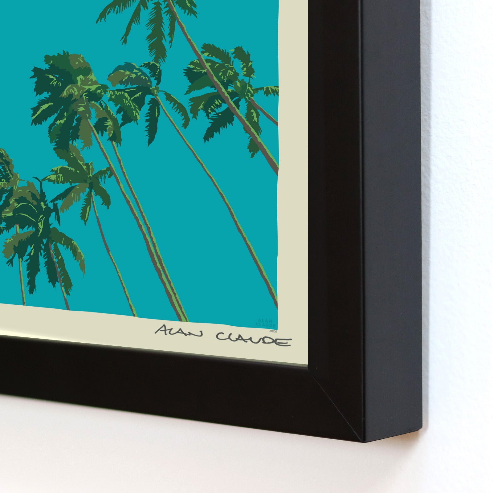 Coconut Sky 8" x 10" Framed Wall Poster By Alan Claude