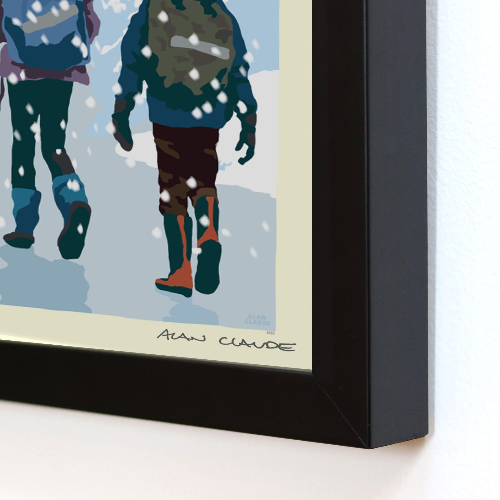 Just A Flurry 8" x 10" Framed Wall Poster By Alan Claude