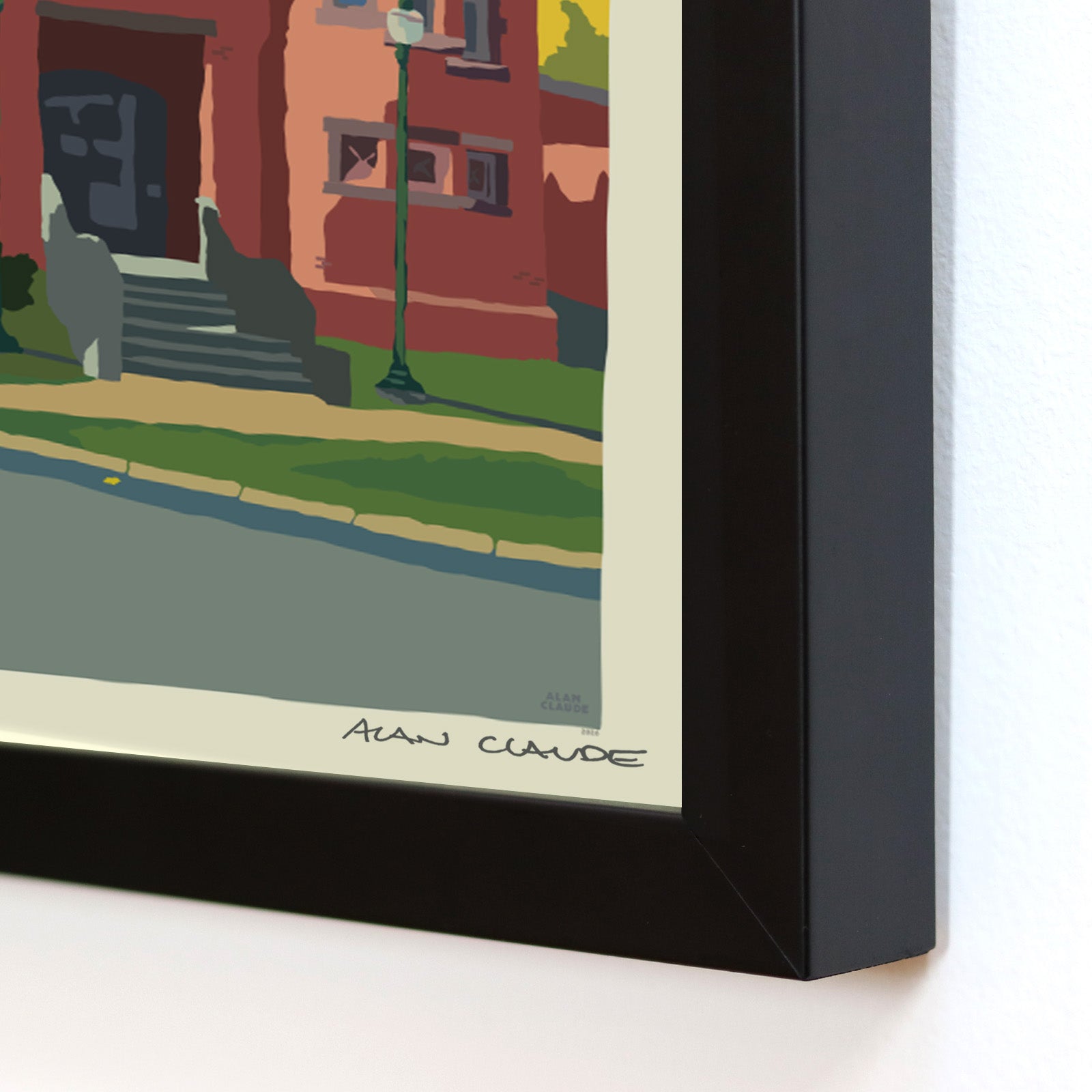 Lets Go To The Library 8" x 10" Framed Wall Poster By Alan Claude - Maine