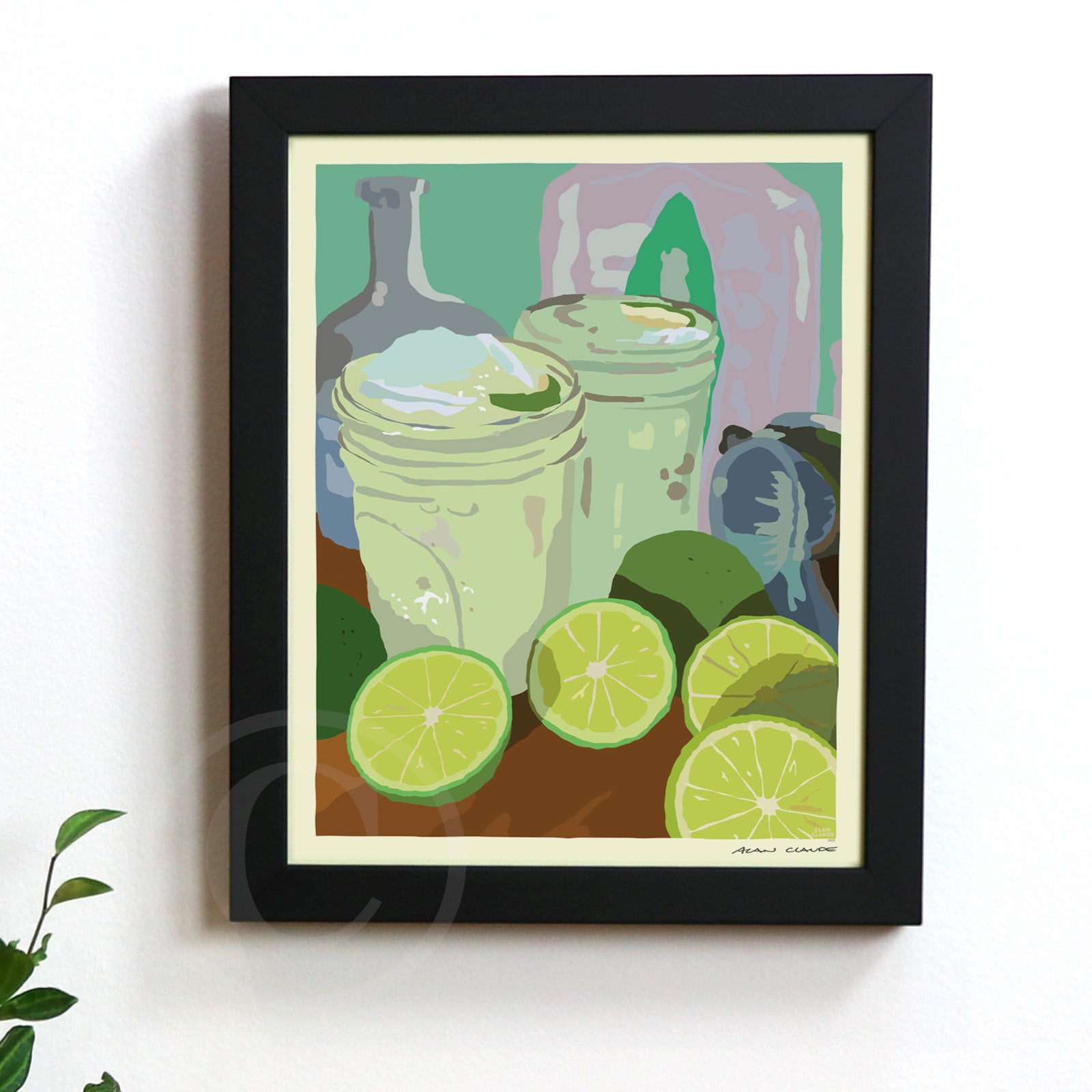 Margarita Time! 8" x 10" Framed Wall Poster By Alan Claude - Maine