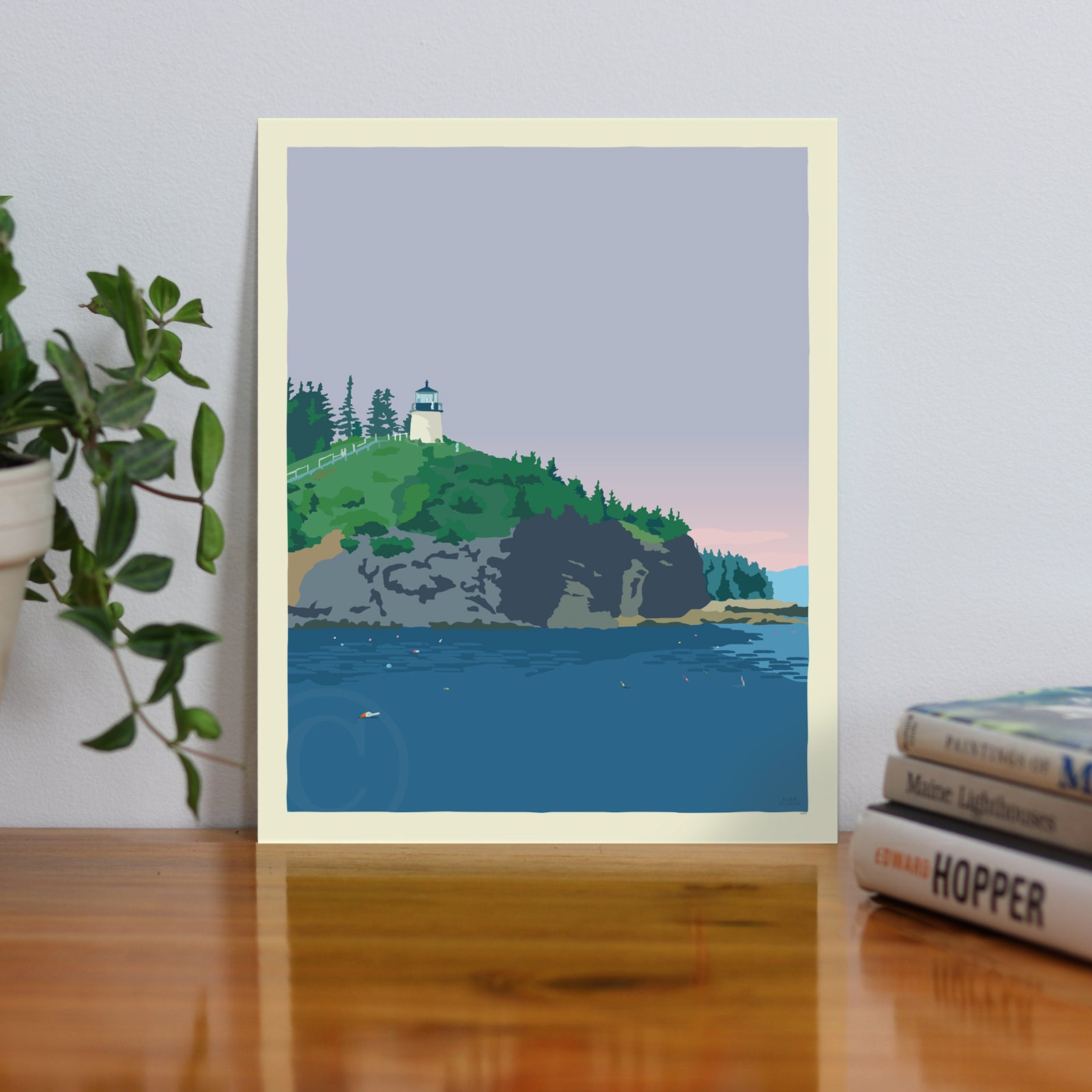 After The Storm Art Print 8" x 10" Travel Poster By Alan Claude - Maine