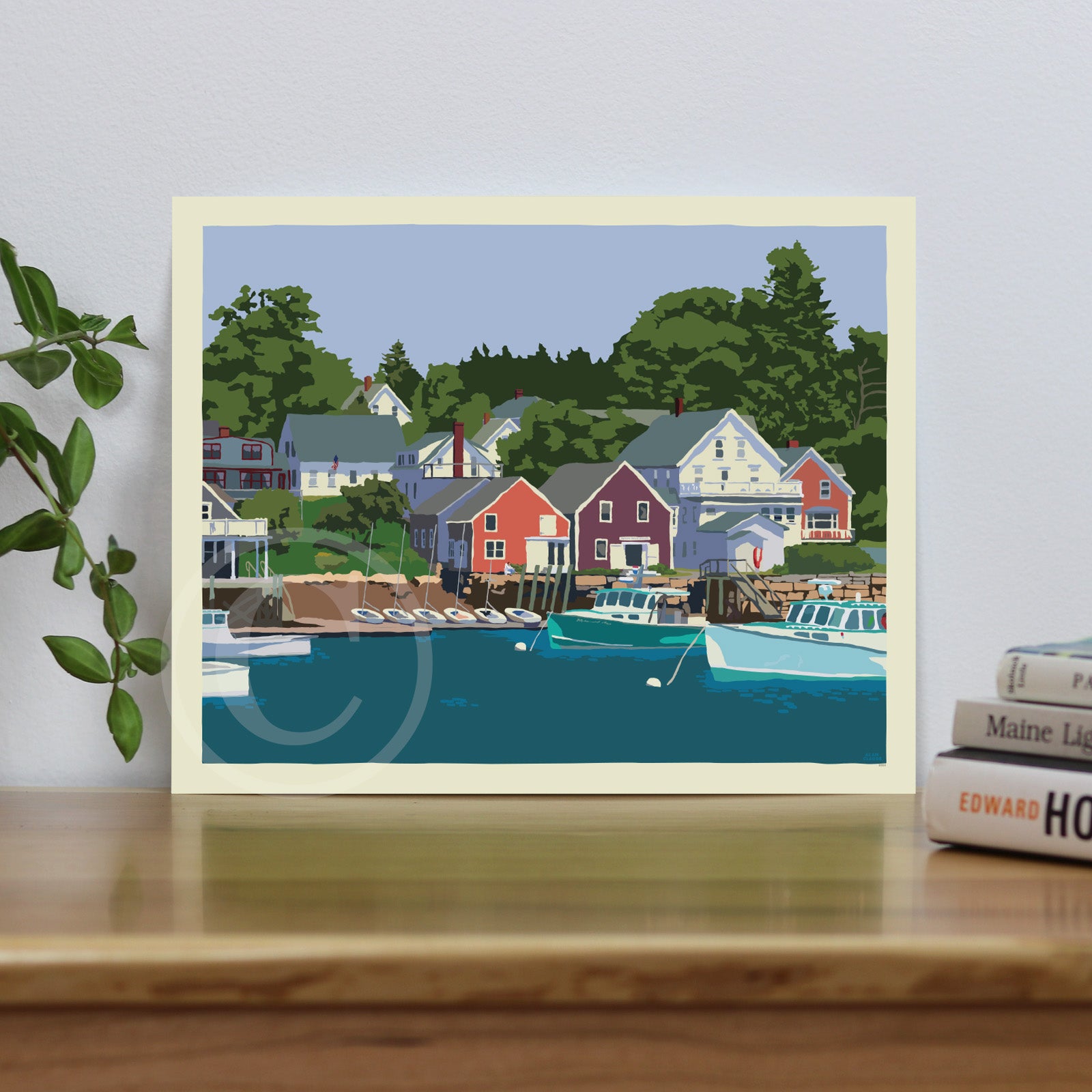 East Coast Haven - Horizontal 8" x 10" Wall Poster By Alan Claude - Maine