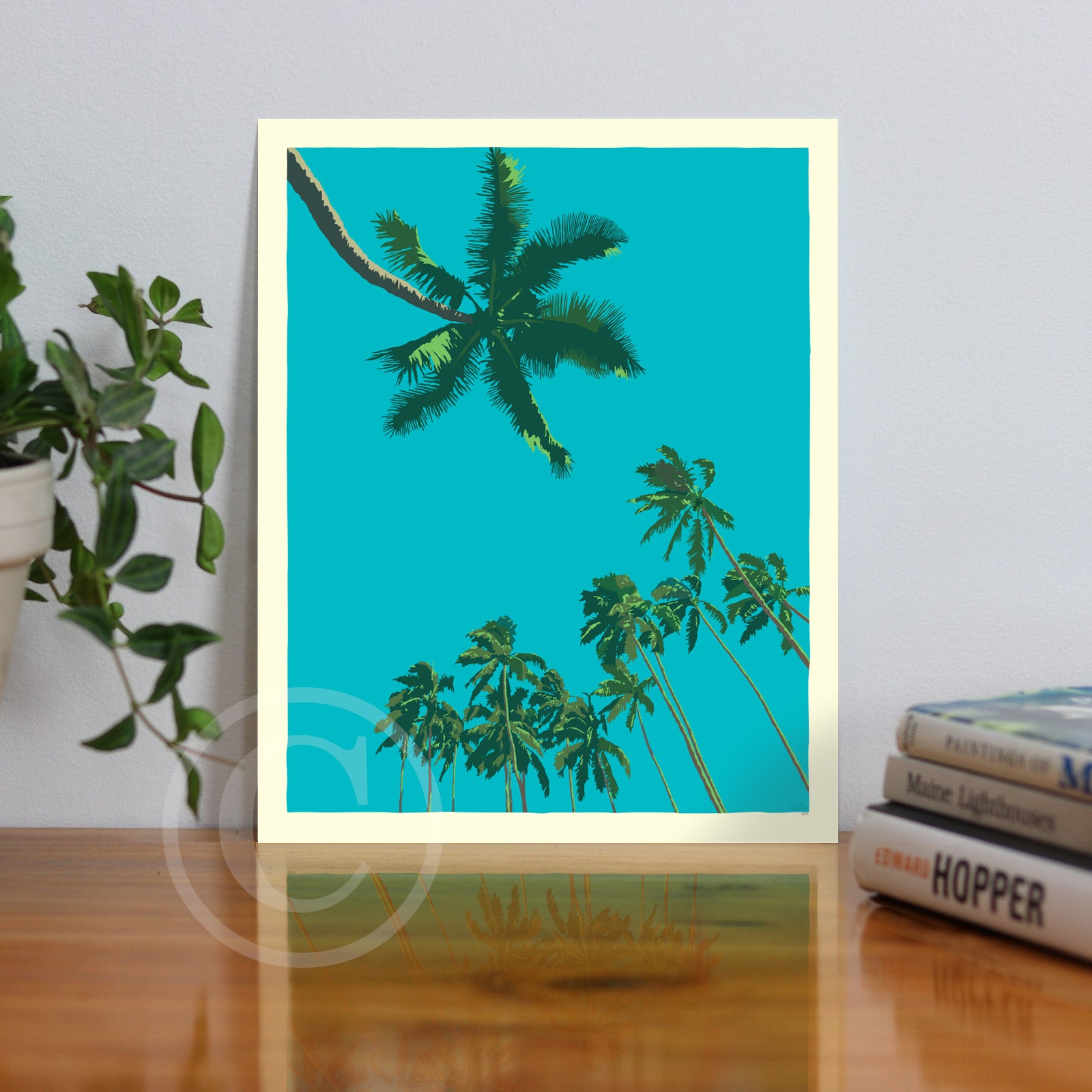 Coconut Sky 8" x 10" Wall Poster By Alan Claude