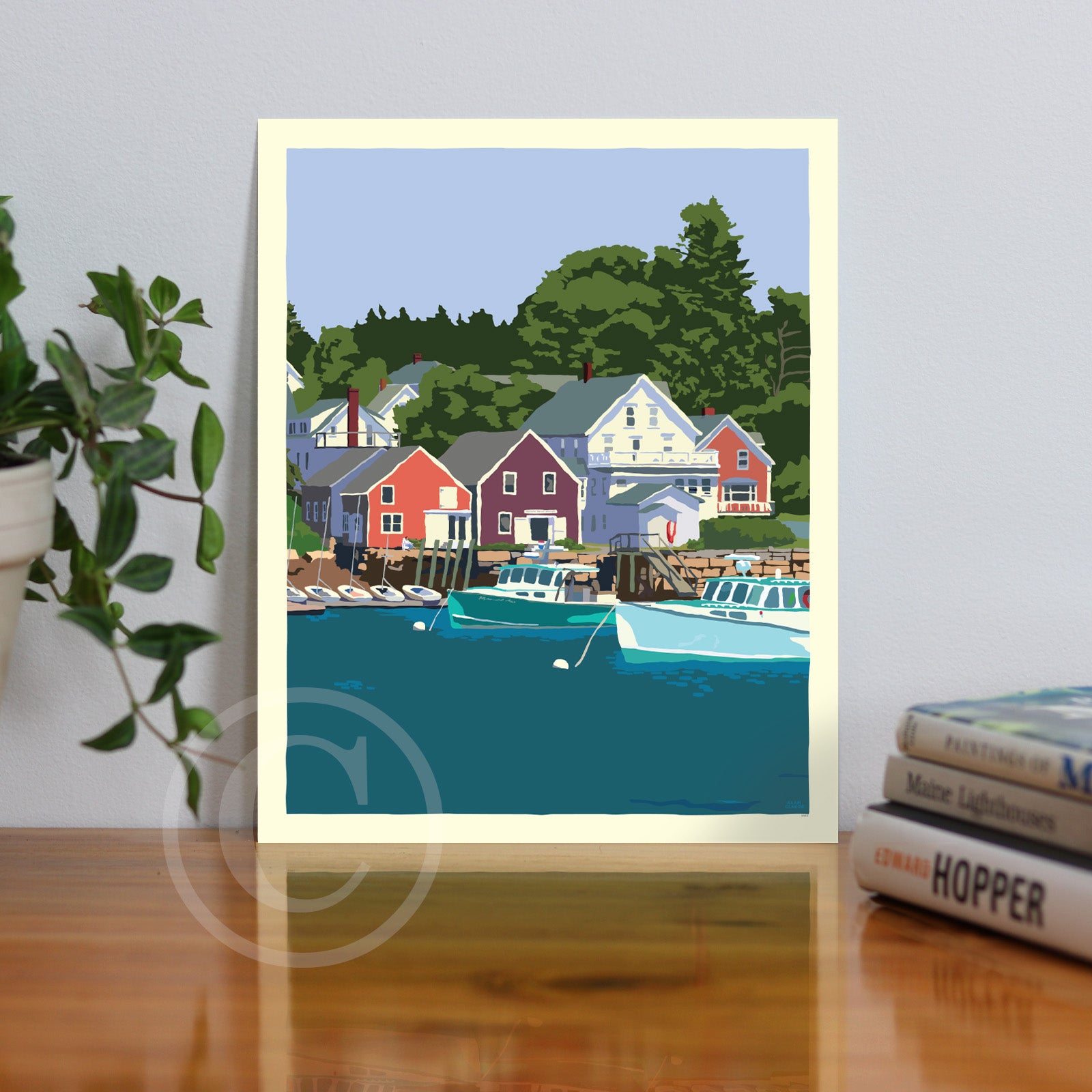 East Coast Haven - Vertical 8" x 10" Wall Poster By Alan Claude - Maine