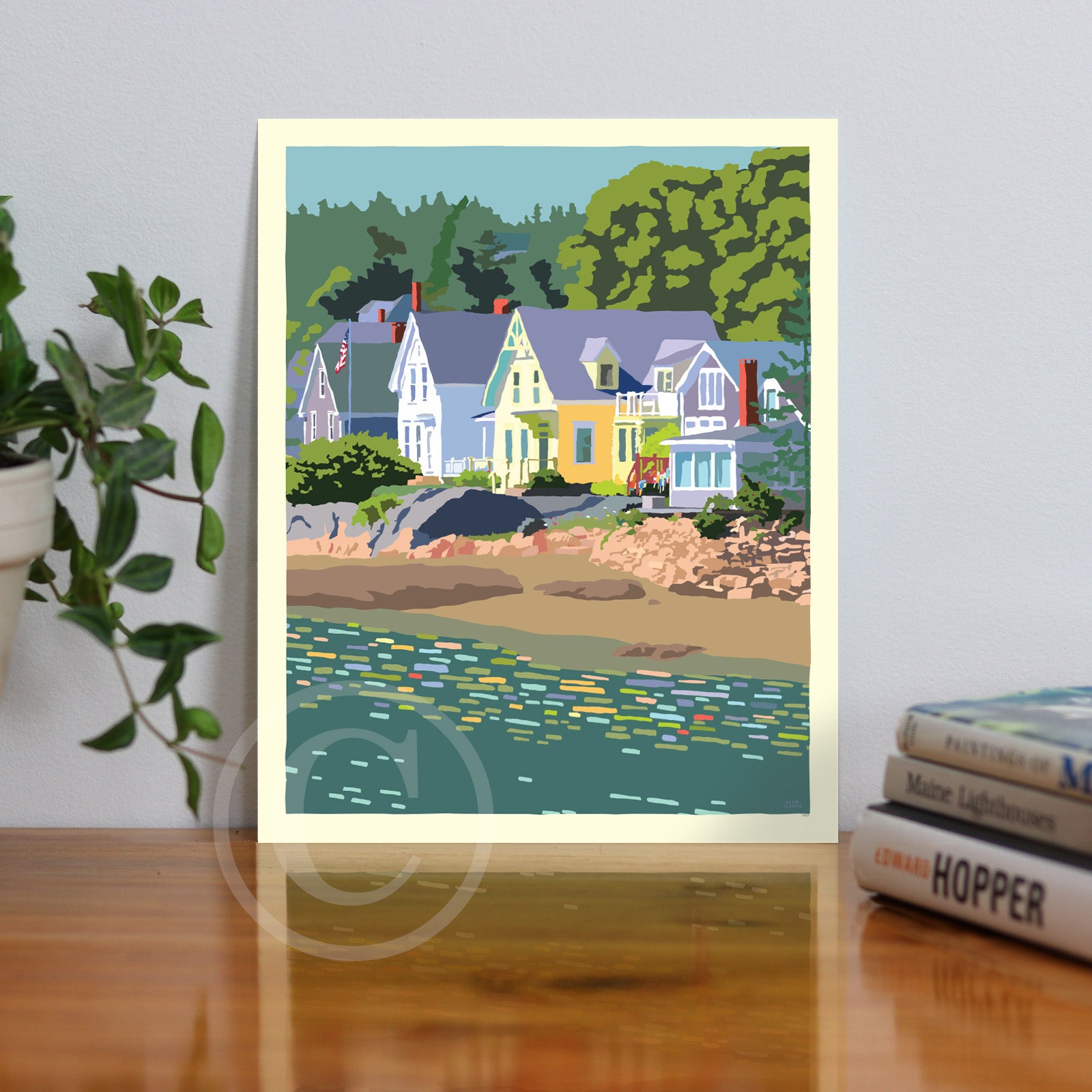 Summer Light 8" x 10" Wall Poster By Alan Claude - Maine