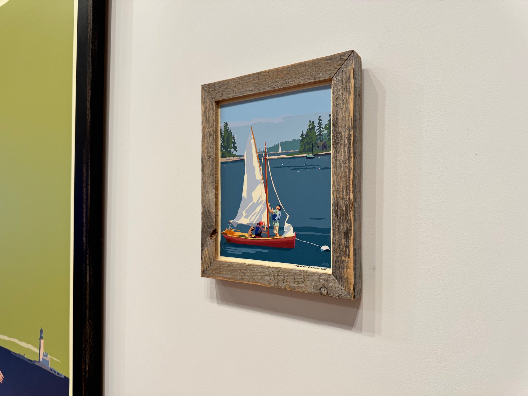 MAINE WOOD FRAME 8" x 10" Framed Hoist The Sail