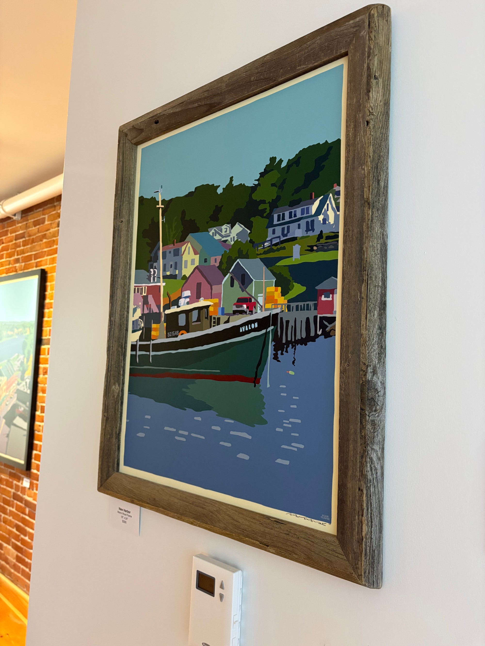 MAINE WOOD FRAMED 18" x 24" New Harbor
