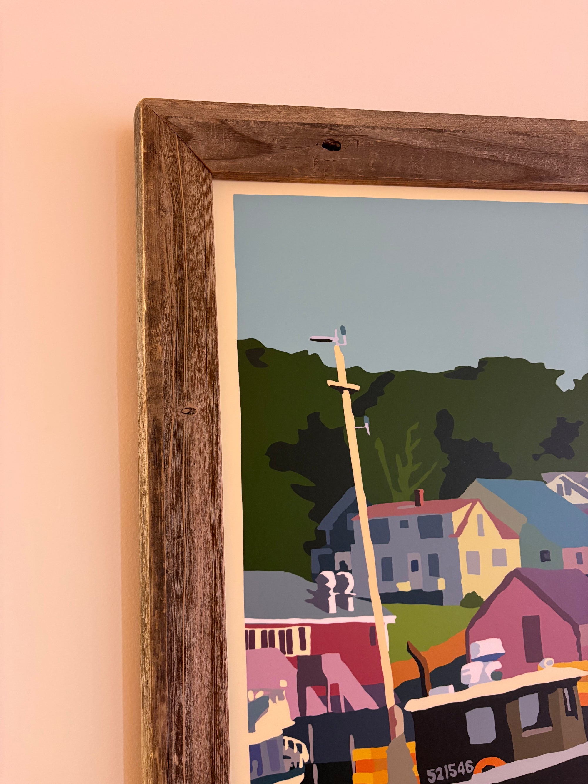 MAINE WOOD FRAMED 18" x 24" New Harbor